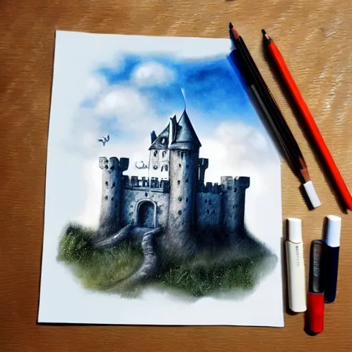 Prompt: Ultra realistic illustration of a castle in the clouds, steapunk, fantasy