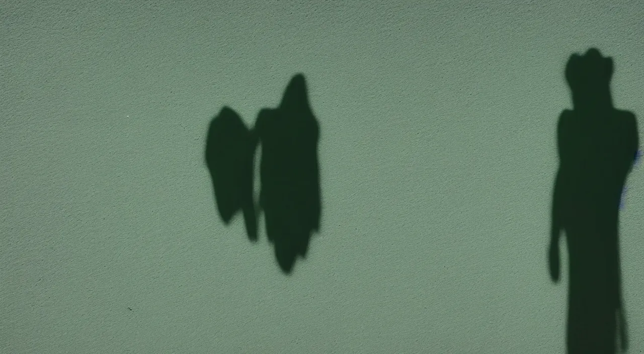 Image similar to dark shadowy green faint shadow humanoid trollface anonymous shadow on the wall 5 5 mm photography