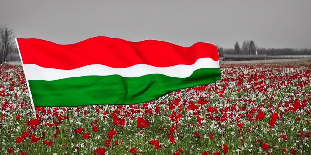 Prompt: our white - red - white belarussian, heavenly, free, bold flag