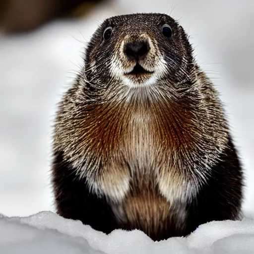 Image similar to a cute marmot in a tuxedo