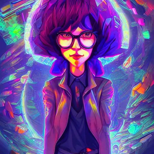 Image similar to skill magic geek inside matrix deepdream radiating a glowing aura stuff loot legends stylized digital illustration video game icon artstation lois van baarle, ilya kuvshinov, rossdraws,