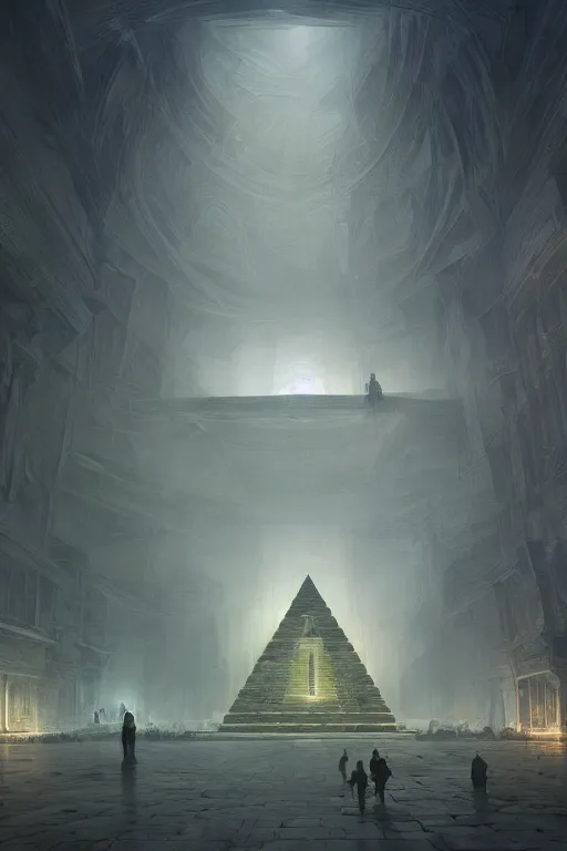 Image similar to inside of a pyramid of gizah, intricate, elegant, volumetric lighting, digital painting, highly detailed, artstation, sharp focus, illustration, concept art, ruan jia, steve mccurry