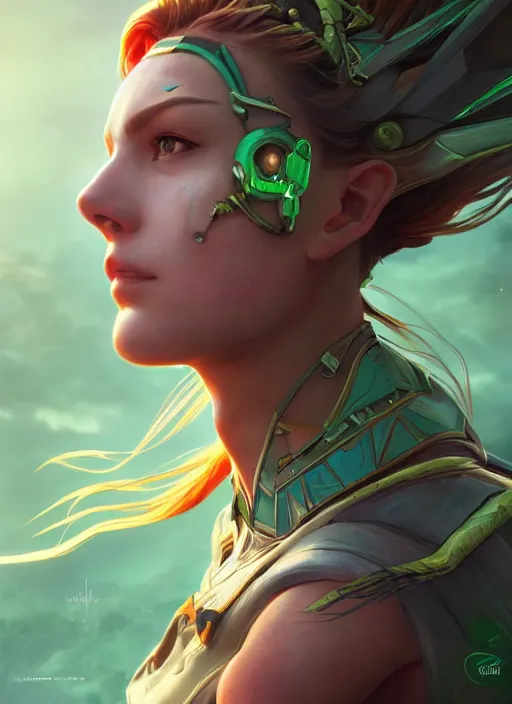 Image similar to asymmetry!! portrait of sailor jupiter alien in the style of horizon zero dawn, machine face, intricate, elegant, highly detailed, digital painting, artstation, concept art, smooth, sharp focus, illustration, art by artgerm and greg rutkowski and alphonse mucha, 8 k