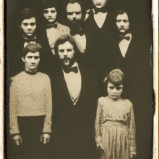 Prompt: tintype photo of the shining