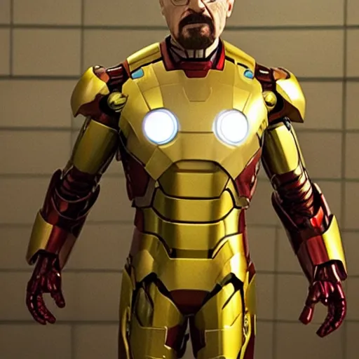 Image similar to Walter white as iron man