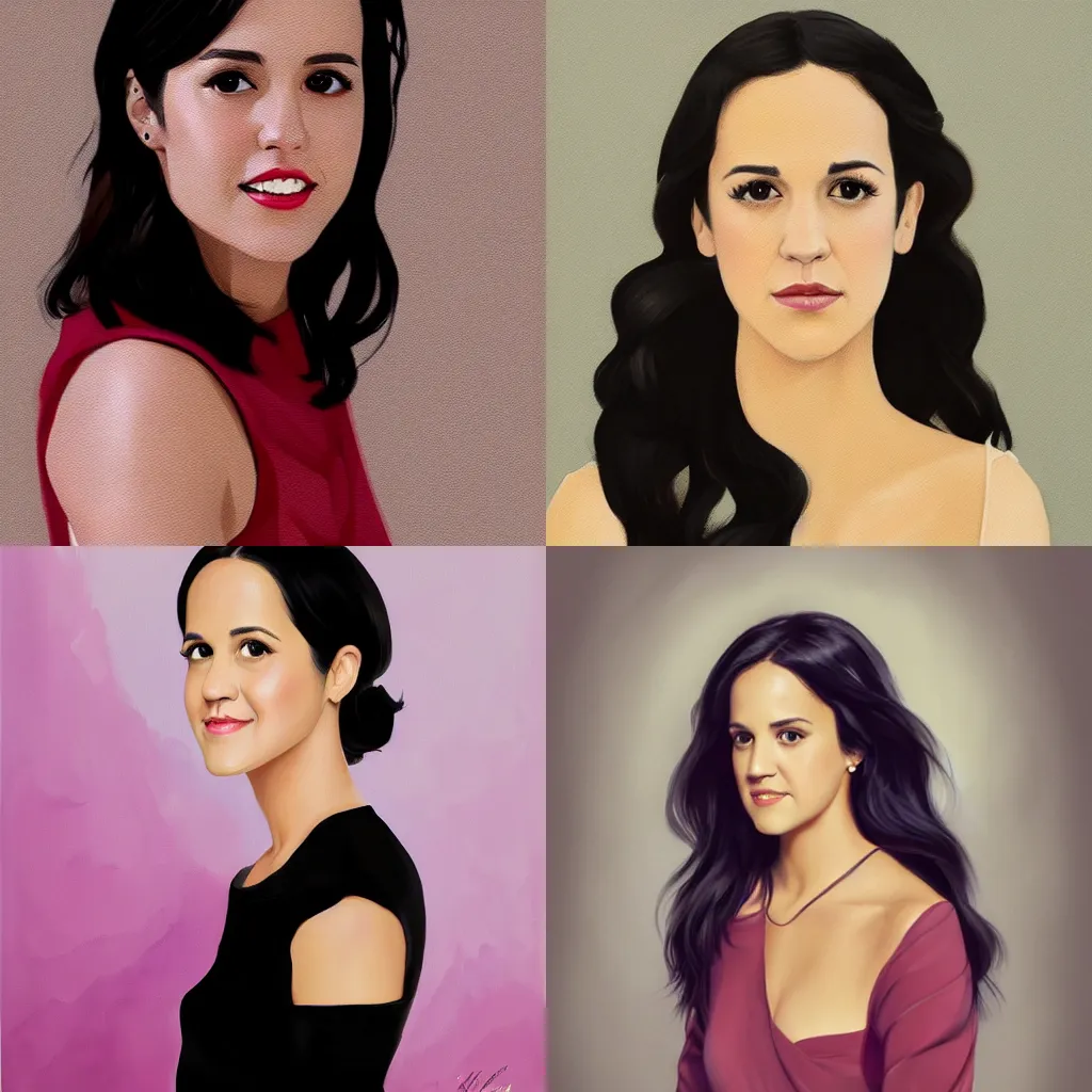 Prompt: painting of Melissa Fumero by Hsiao-Ron Cheng