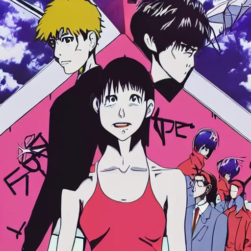Image similar to neon genesis evangelion directed by david lynch poster