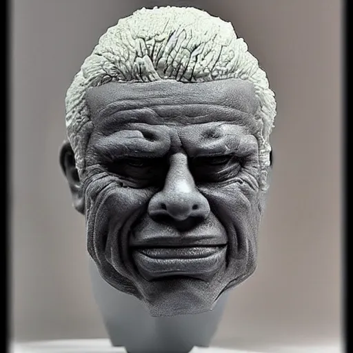 Image similar to POTUS cast in resin, in the style of HR Giger