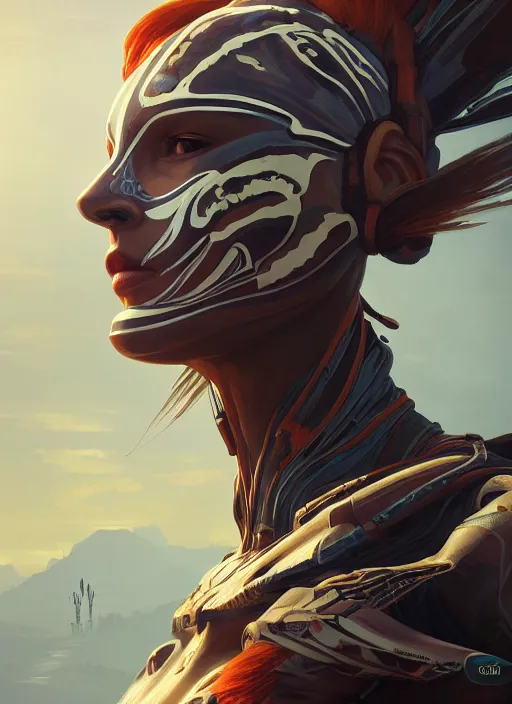 Image similar to symmetry!! portrait of fighter jet alien in the style of horizon zero dawn, machine face, intricate, elegant, highly detailed, digital painting, artstation, concept art, smooth, sharp focus, illustration, art by artgerm and greg rutkowski and alphonse mucha, 8 k