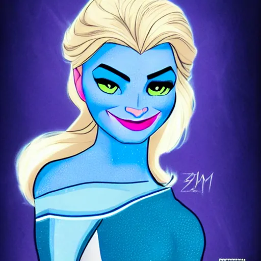 Prompt: elsa as an x - men