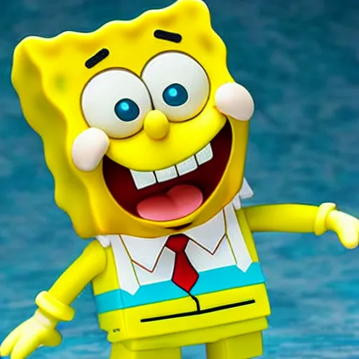 Image similar to spongebob, an anime nendoroid of spongebob, figurine, detailed product photo