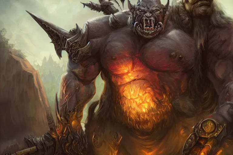 Image similar to orc, world of warcraft, trending on art station, fantasy, smooth