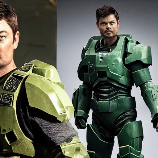 Prompt: karl urban as master chief