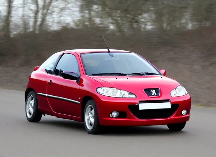 Prompt: peugeot 2 0 6 muscle car