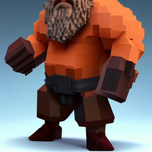 Image similar to portrait of a small but blocky dwarf with an large orange beard, muscular build, tough, highly detailed, ultra realistic, trending on artstation, photo, medieval, fantasy