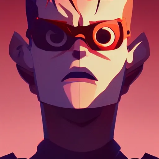 Image similar to face icon stylized minimalist trigun, loftis, cory behance hd by jesper ejsing, by rhads, makoto shinkai and lois van baarle, ilya kuvshinov, rossdraws global illumination