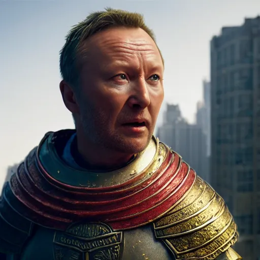 Image similar to limmy brian limond as julius caesar, realistic, sunny lighting, octane render, hyper realistic, high quality, highly detailed, hd, beautiful, cinematic, 8 k, unreal engine, facial accuracy,