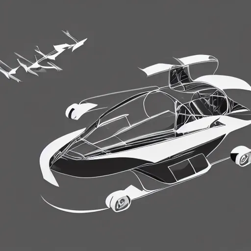 Image similar to isometric flying car diagram, blueprints, engineering design study by petros afshar and christopher balaskas and marius borgeaud and kiliain eng, well proportioned, highly detailed