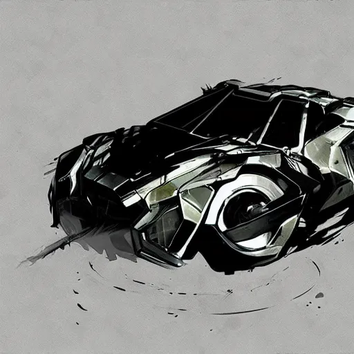 Image similar to dishonored art style retrofuturism car concept, Shinkawa Yōji