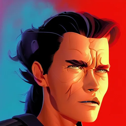 Image similar to face icon stylized minimalist the terminator 2 : judgement day, loftis, cory behance hd by jesper ejsing, by rhads, makoto shinkai and lois van baarle, ilya kuvshinov, rossdraws global illumination