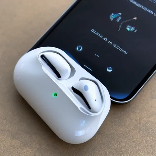 Image similar to airpods closeup, 8k, realistic, sharp, high details, photo studio quality, ray traced