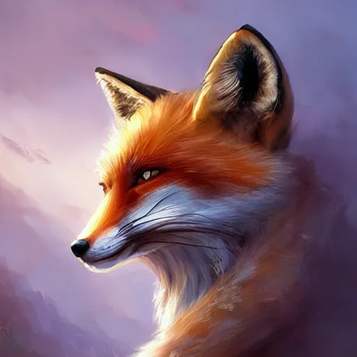 Prompt: fox wearing a wreath, fantasy art, trending on artstation