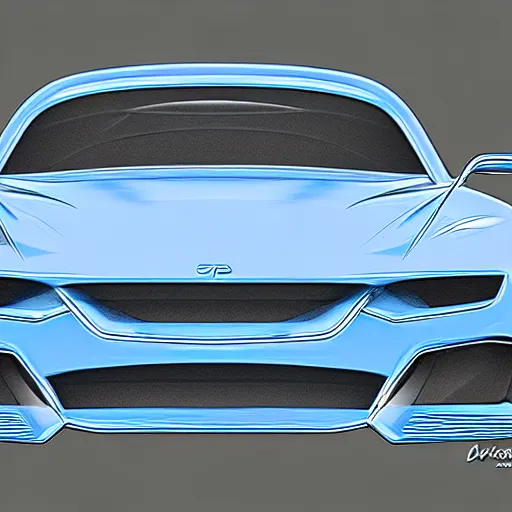 Image similar to blueprint for an advanced car, concept art, digital sketch, 4 k, hd