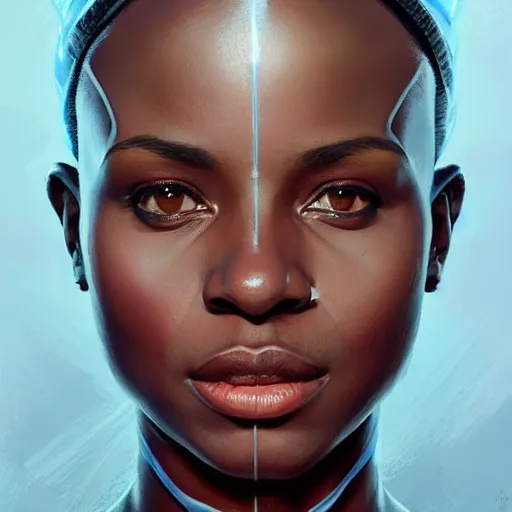 Image similar to Sadio Mane undergoing forehead reduction surgery, D&D, fantasy, intricate, elegant, highly detailed, digital painting, artstation, concept art, matte, sharp focus, illustration, art by Artgerm and Greg Rutkowski and Alphonse Mucha