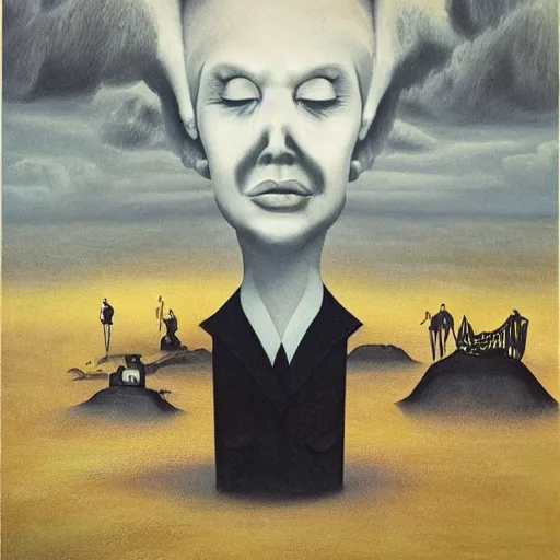 Image similar to The melancholic mind. Surrealist artwork