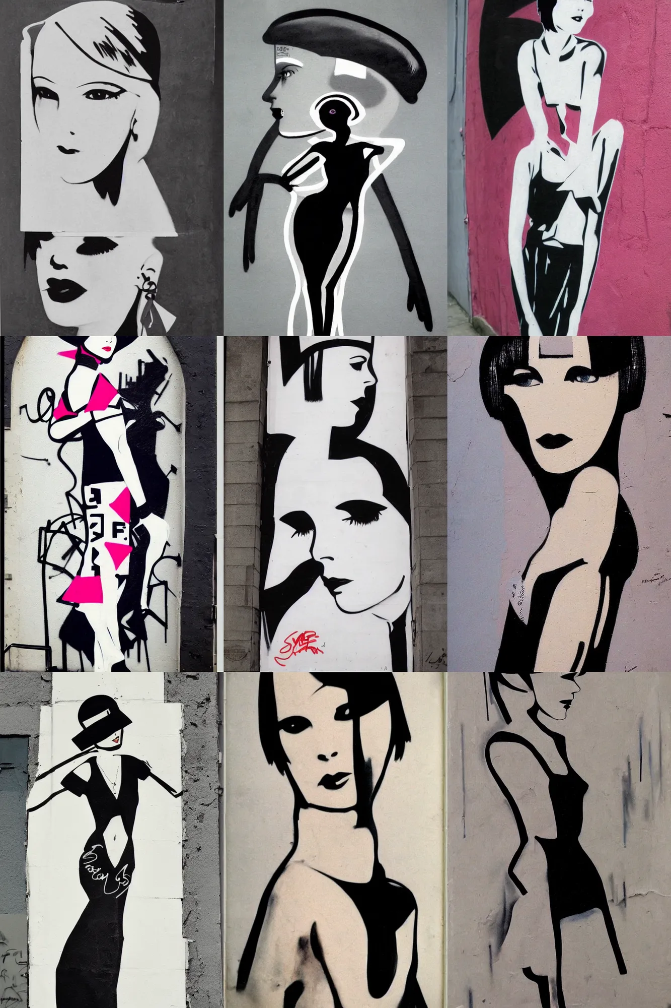 Prompt: graffiti of 2 2 year old mary louise brooks, graffiti street art, 1 9 2 0 s fashion, designers republic