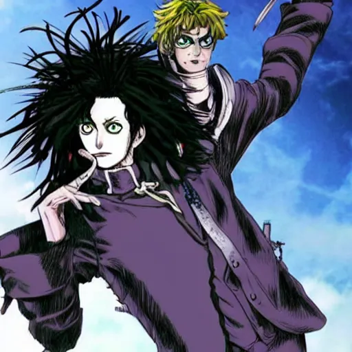 Image similar to edward scissorhands in jojo bizarre adventure