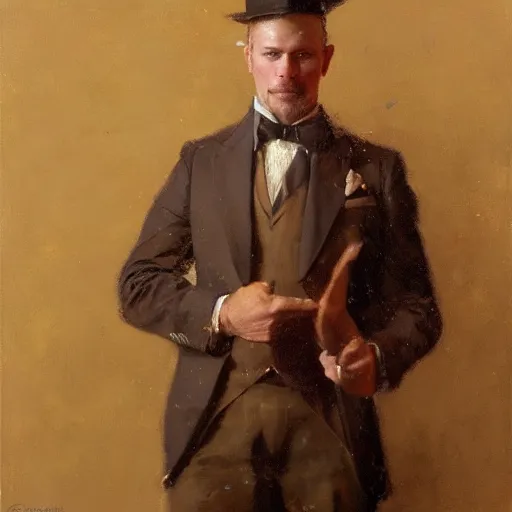 Image similar to portrait of a proud capybara dressed as a gentleman, artwork by gaston bussiere, craig mullins, trending on artstation, capybara wearing a gentleman's uniform