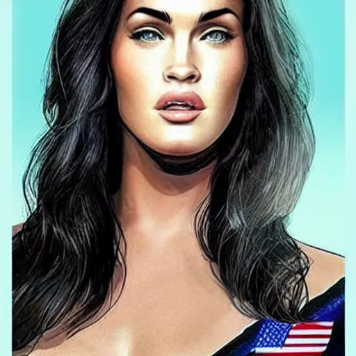 Image similar to us one dollar alternative with the face of megan fox