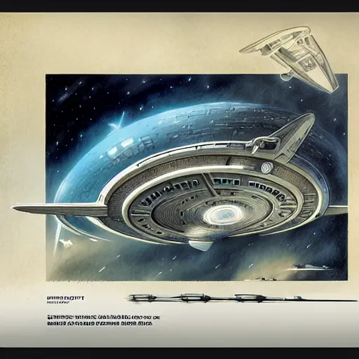 Prompt: design only, symmetry, starship enterprise, by jean - baptiste monge