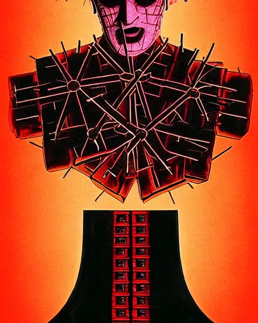 Prompt: Hellraiser 90s movie poster style