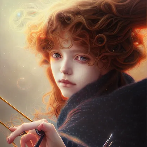 Prompt: a hermione, an ultrafine detailed painting by ayami kojima, cgsociety, fantasy, anime digital art, lovecraftian, cosmic horror, detailed painting