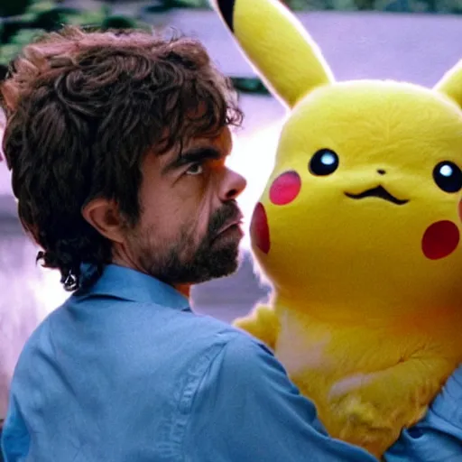 Prompt: pikachu the movie with peter dinklage in the main role