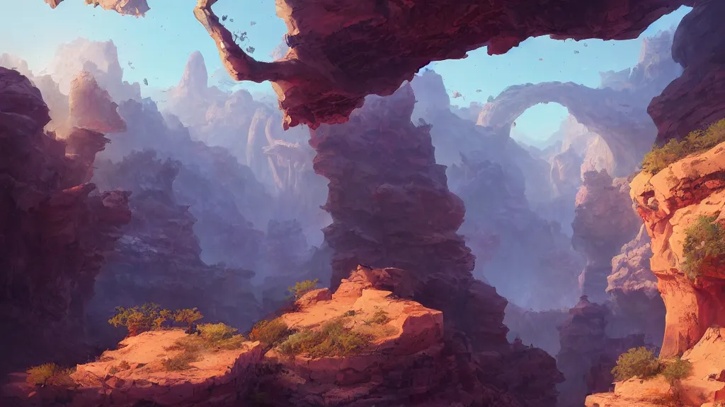 Image similar to an ancient arid prehistoric canyon, by sylvain sarrailh, rossdraws, ambient light, ultra detailed, fantasy artwork, 8 k, volumetric lighting, trending on artstation, award winning, beautiful scenery, very very very very very very very beautiful.