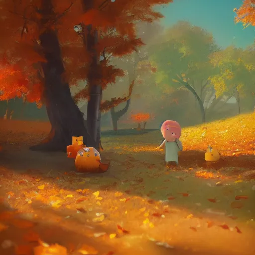 Image similar to 🍂 cute, illustration, digital art, inspired by fall guys, by greg rutkowski, sharp, masterpiece, highly detailed, photorealistic, octane render, 8 k, unreal engine 5, trending on artstation, vivid colors