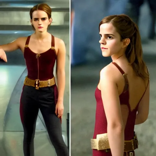 Prompt: emma watson in spy kids 3 d, full body shot, highly - detailed, sharp focus, award - winning