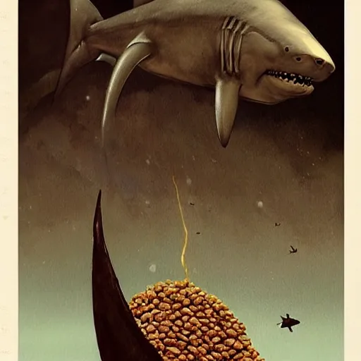 Image similar to smoky 1975 large galaxy cylinder shark fjord spice wheat , by Esao Andrews and Jakub Różalski and Paul Klee , trending on cgsociety , flat shading , tiki