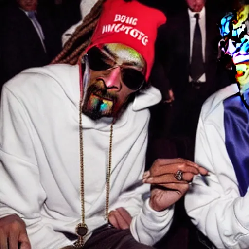 Image similar to donald trump smoking weed with snoop dogg