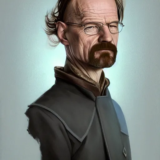 Prompt: portrait of Walter White as Lord Farquaad, elegant, intricate, headshot, highly detailed, digital painting, artstation, concept art, sharp focus, illustration, art by artgerm and greg rutkowski and alphonse mucha