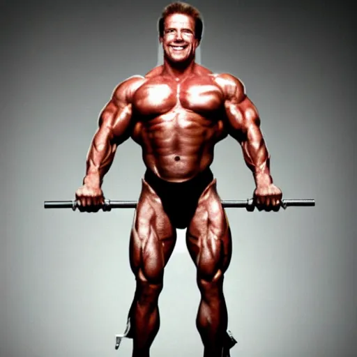 Prompt: Arnold Schwarzenegger bodybuilding as a stormtrooper