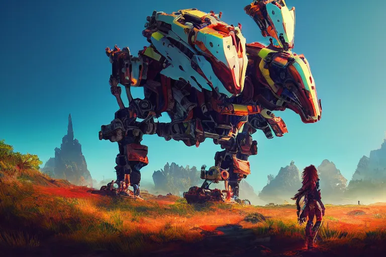 Image similar to sunwing machine mecanical creature robot of horizon forbidden west horizon zero dawn radiating a glowing aura global illumination ray tracing hdr fanart arstation by ian pesty and alena aenami artworks in 4 k