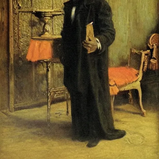 Prompt: the collector by alfred stevens