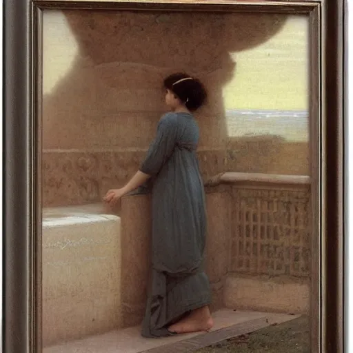 Prompt: the beauty of tranquillity by jules joseph lefebvre