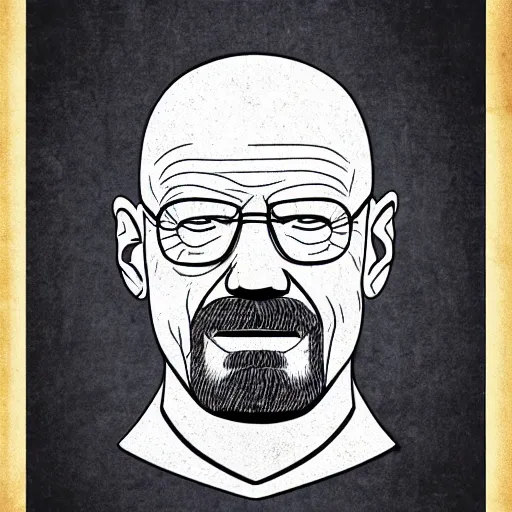 Prompt: walter white mask, Patent drawing, blueprint