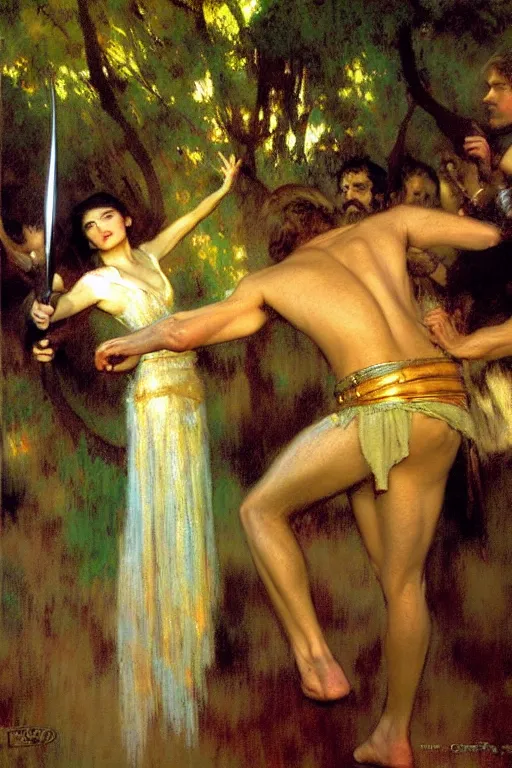 Image similar to the lord of the rings, painting by gaston bussiere, craig mullins, j. c. leyendecker, edgar degas