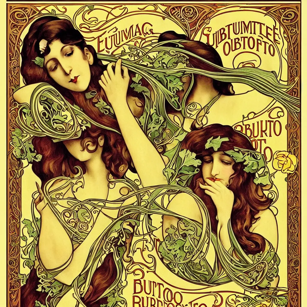 Image similar to “Beautiful art nouveau advertisement for the ultimate everything burrito. Detailed advertisement for a delicious everything burrito by Victor Horta. This burrito will change your life”